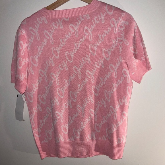 Juicy Couture Women’s Crew Neck Sweater – Medium, Pink & White, Brand NWT - Picture 5 of 10